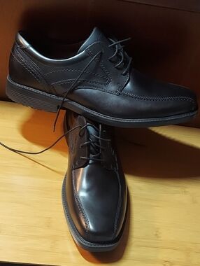 ROCKPORT TRUTECH SL2 BIKETOE OX MEN'S BLACK LEATHER  OXFORDS SIZE 15 M NWOB